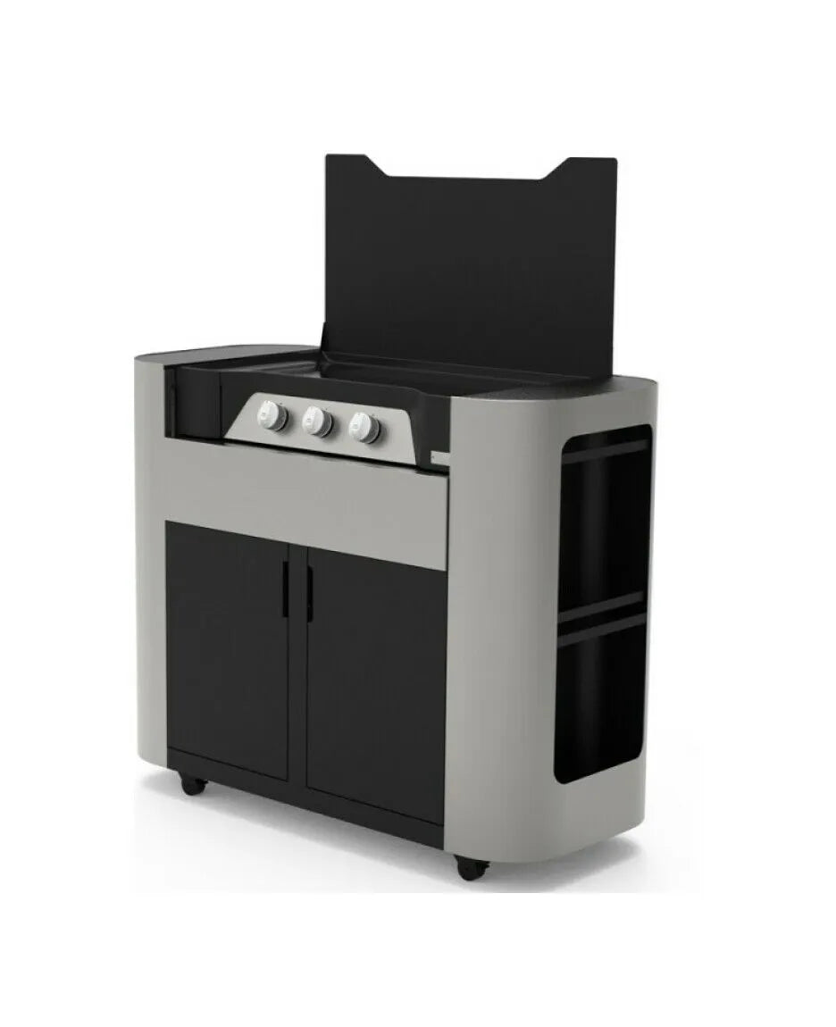 Le Marquier Exclusive 375 Barbecue a gas con mobiletto — Barbecue a Gas Inox/Nero