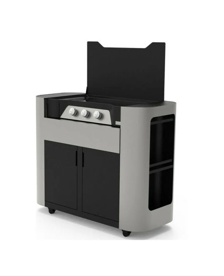 Le Marquier Exclusive 375 Barbecue a gas con mobiletto — Barbecue a Gas Inox/Nero