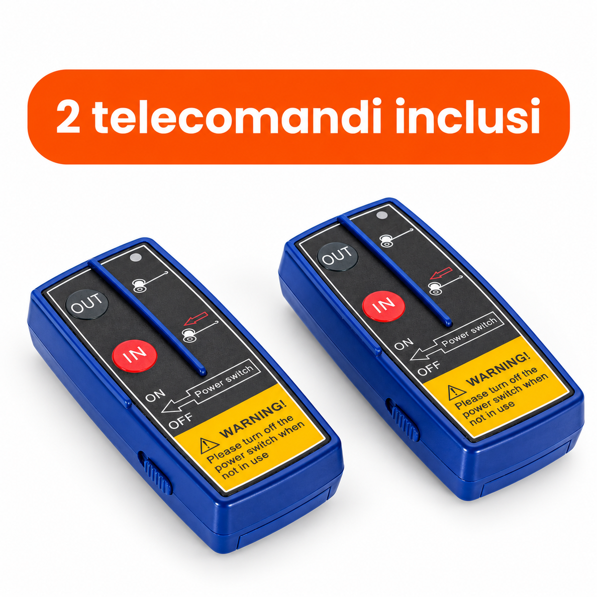 Verricello Elettrico Kibani 12V 2041kg Cavo Acciaio 13,5m 2 Radiocomandi