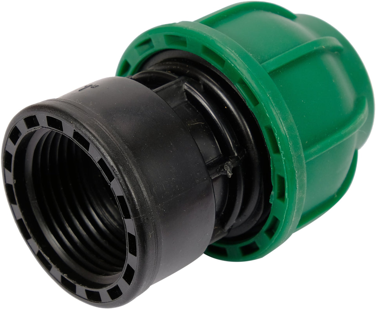 Adattatore Femmina per Tubi PE 25 mm x 1" GW – Raccordo a Compressione, Polipropilene 10 BAR FLO