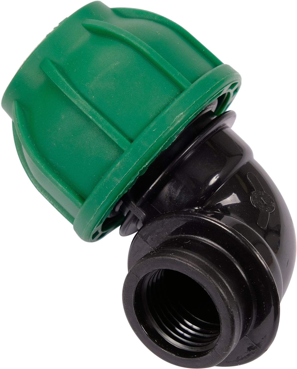 Gomito 90° per Tubi PE 25 mm x 1/2" GW – Raccordo Femmina a Compressione, Polipropilene 10 BAR FLO