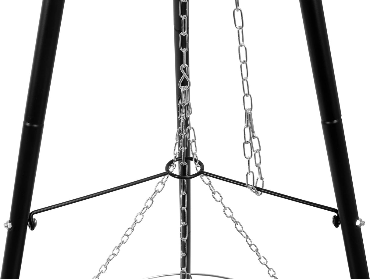 Griglia Appesa su Treppiede 46 cm Lund a Carbone in Acciaio Regolabile con Catena