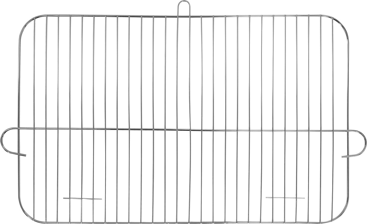 Griglia a Carbone con Ripiani 53×33 cm Lund Cromata Con Altezza Regolabile