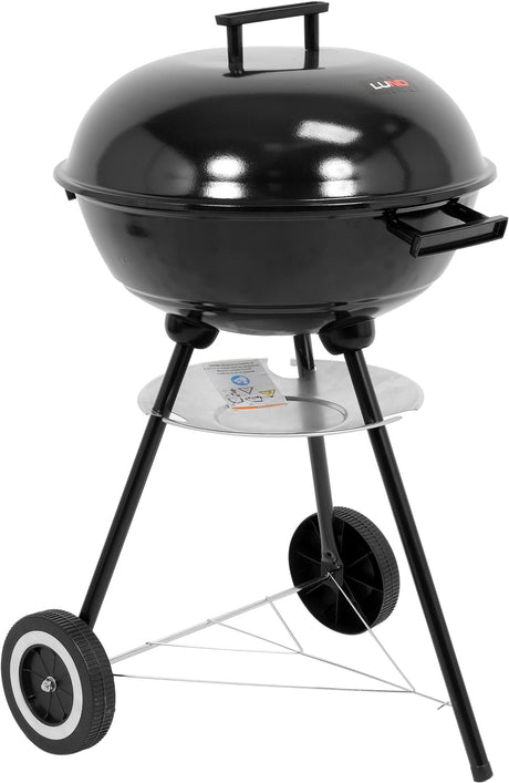 Barbecue a Carbone Rotondo 41 cm Lund con Coperchio Smaltato
