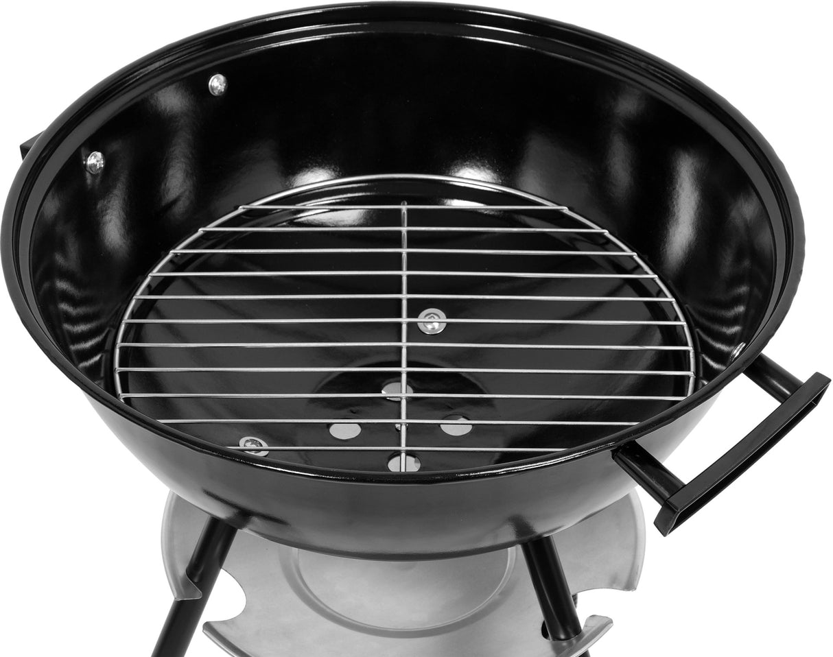 Barbecue a Carbone Rotondo 41 cm Lund con Coperchio Smaltato