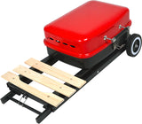 Barbecue a Carbone Pieghevole Con Ripiani Laterali e Griglia Cromata 45×33,5 cm