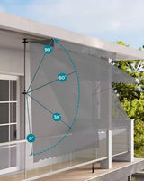 Tenda da sole per balcone 300x120 cm regolabile