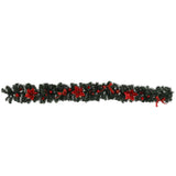 Ghirlanda Natalizia Rosso e Oro 180 cm