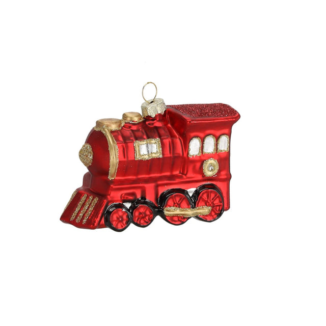 Pallina di Natale in Vetro a Forma di Locomotiva