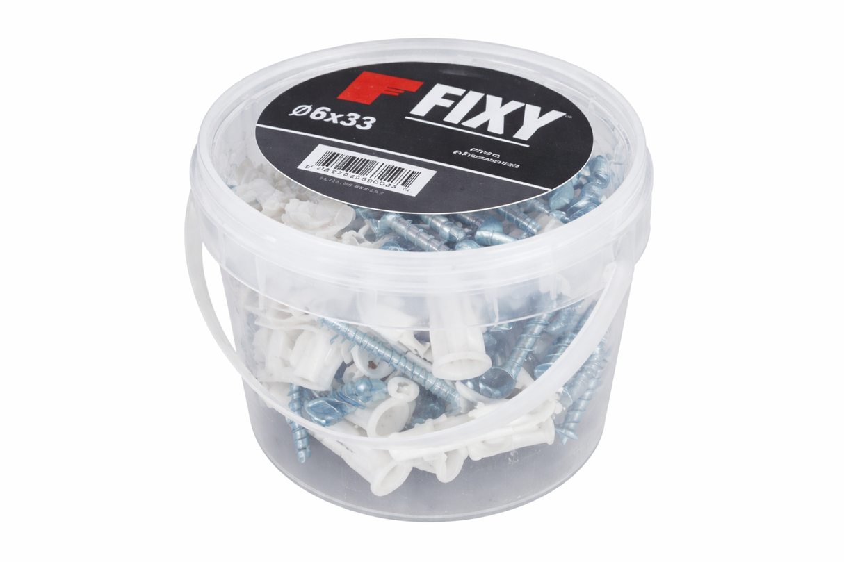 Tasselli Nylon Fixy 6x33mm + Viti 4x40mm Acciaio Zinco Cromato TSP