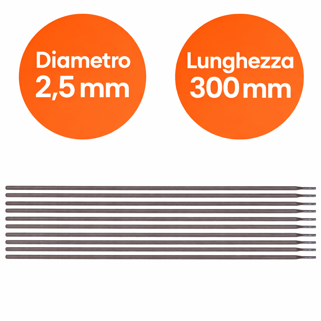 Elettrodi Saldatura MMA 2,5mm 1kg 50pz