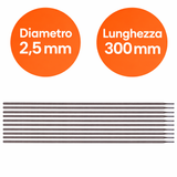 Elettrodi Saldatura MMA 2,5mm 1kg 50pz