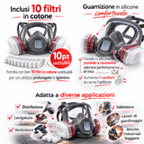 Maschera Protettiva Kibani Riutilizzabile 10 Filtri In Cotone