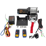 Treuil de voiture jeep Parauti - Treuil de remorquage avec télécommande 12 V 1361 KG - câble en acier de 13,5 m