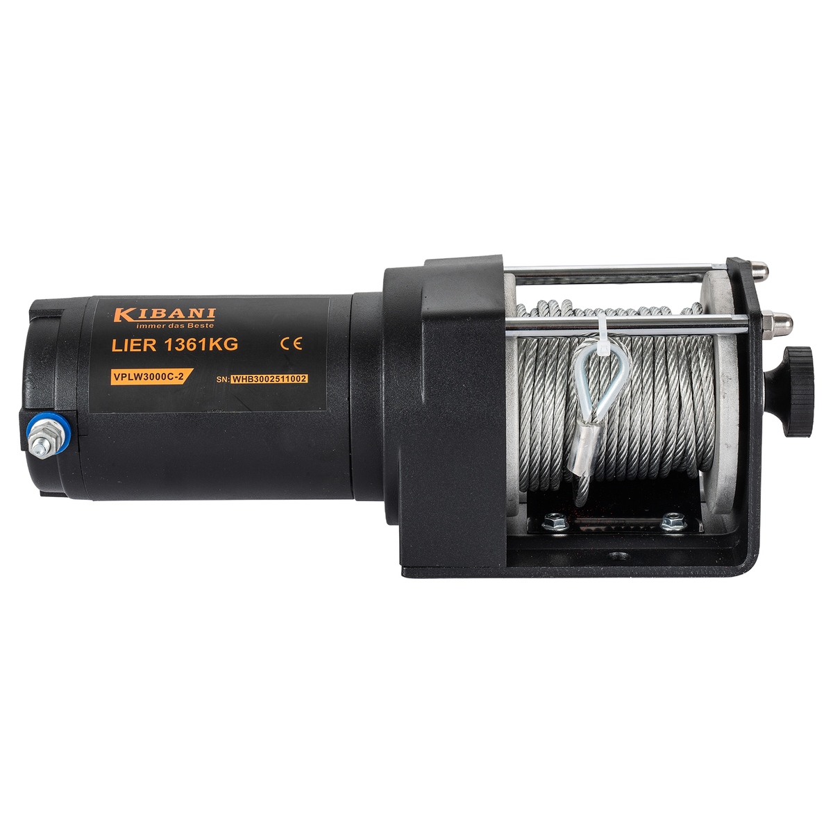 Treuil de voiture jeep Parauti - Treuil de remorquage avec télécommande 12 V 1361 KG - câble en acier de 13,5 m