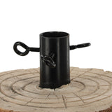 Base Decorativa per Albero di Natale Uccellini nel Tronco con LED