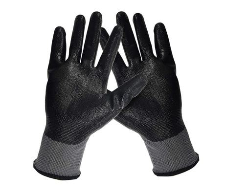 Guanti da Lavoro Kibani Nitrile Nero/Grigio Professionali