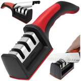 Affilacoltelli a 3 fasi con manico ergonomico – acciaio inox, TPR, ceramica