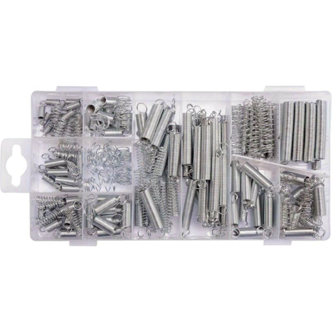 Set 200 molle assortite – compressione ed estensione, acciaio zincato