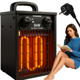 Termoventilatore elettrico 3000W con termostato IPX4 – riscalda fino a 30 m²