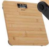 Bilancia pesapersone digitale in bambù con display LCD – max 180 kg, spegnimento automatico