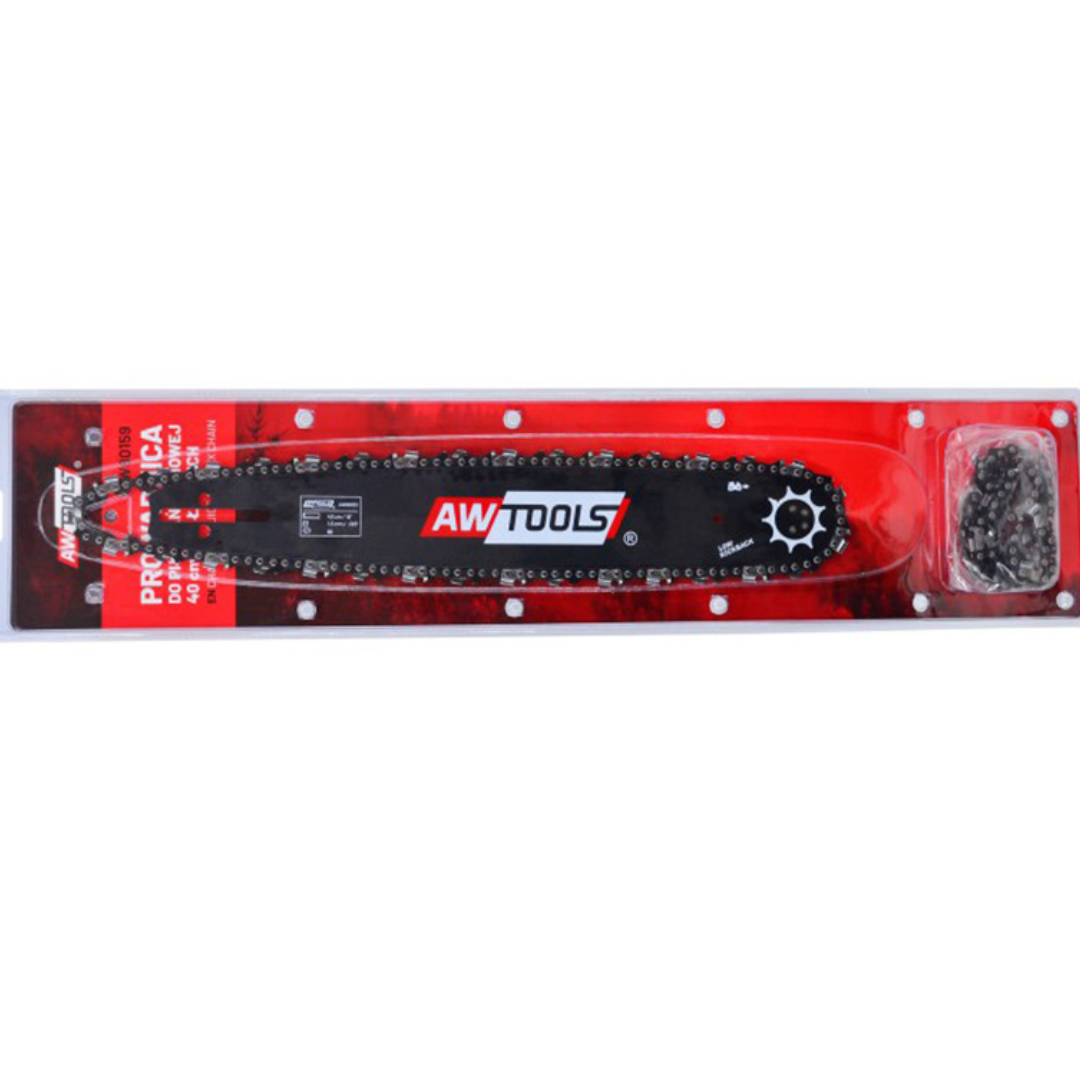 AWTOOLS Barra Guida + 2 Catene 40cm/66/325"/1,5mm per CS580/CS620 – BLACK LINE