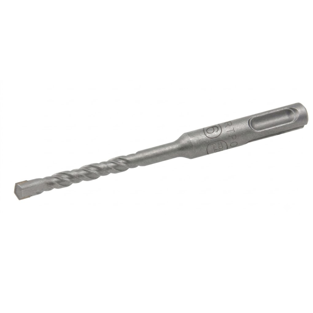 Punta SDS-Plus per calcestruzzo e muratura 6×160 mm – acciaio 40Cr + carburo di tungsteno YG8C