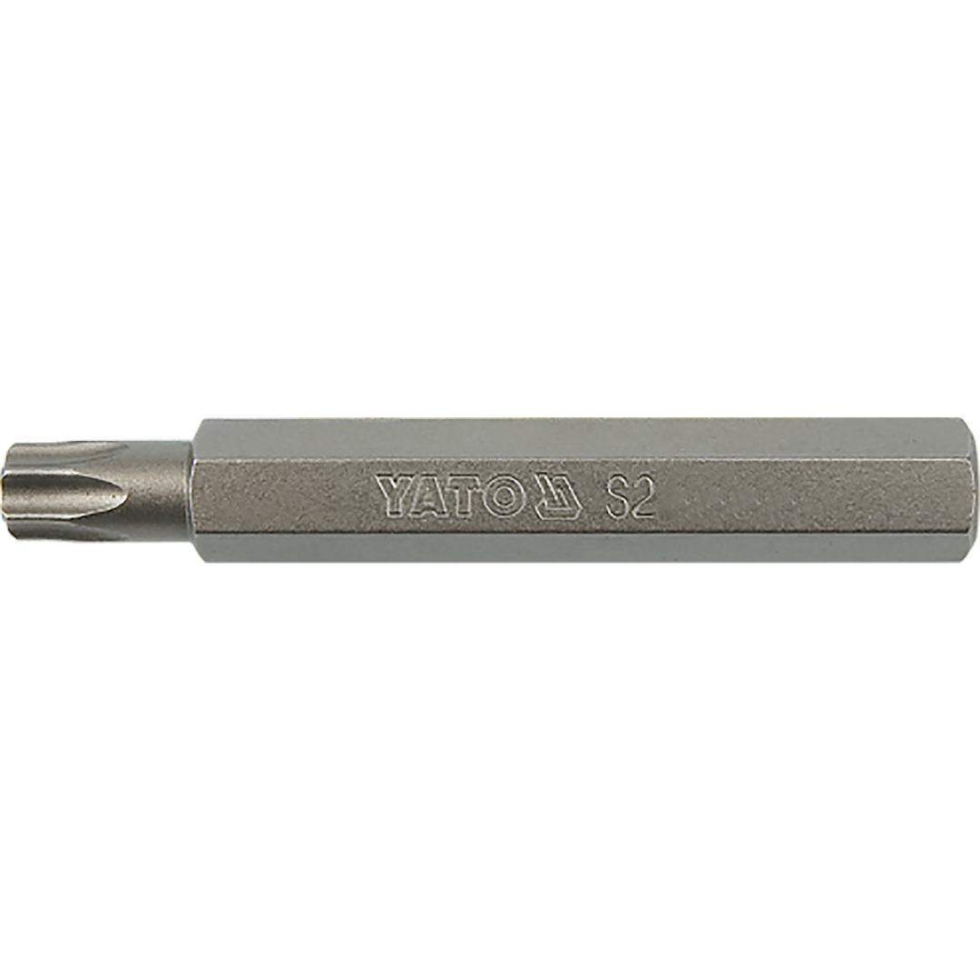 Inserto Torx T40 x 30mm, attacco esagonale 10mm, in acciaio CrV 6150, sabbiato