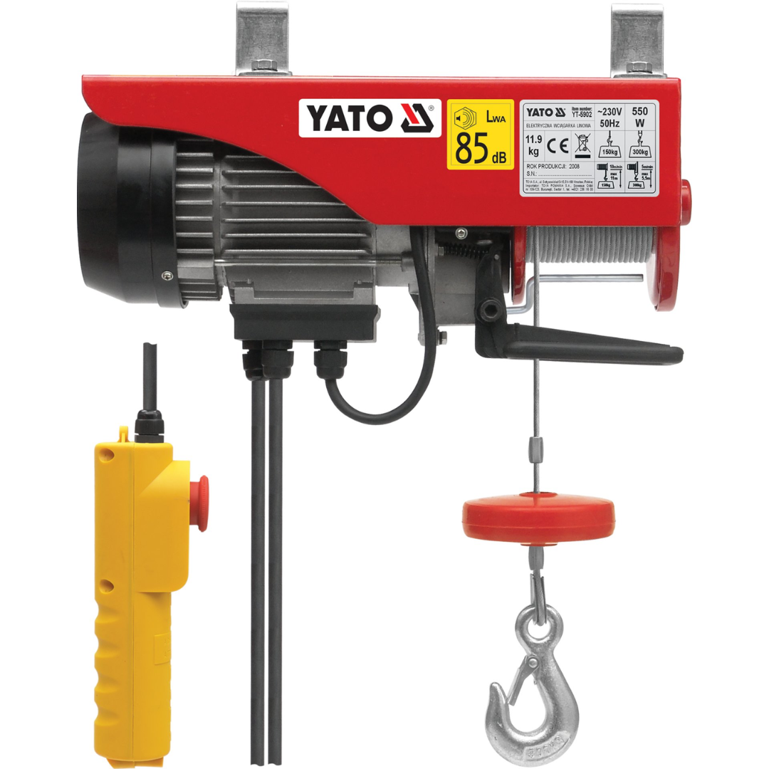 Paranco Elettrico 550W – Portata 150/300 kg – Per Edilizia e Sollevamento Verticale