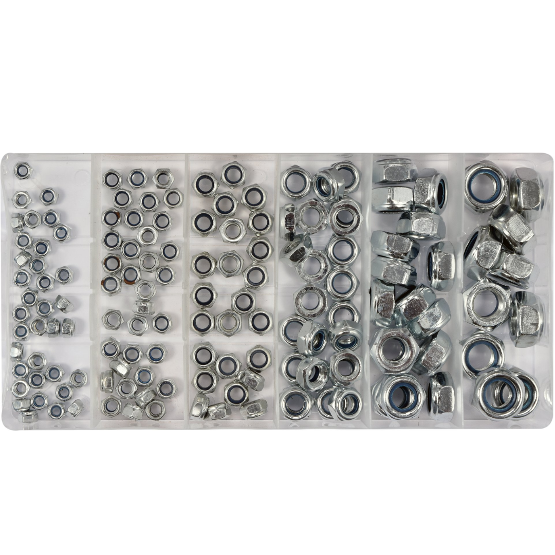 Set 146 dadi autobloccanti assortiti – M4 a M12, organizer con scomparti