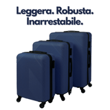 Set di valigie nere TRIZAND con ruote stabili per ogni viaggio - Brico Bello