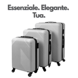 Set di valigie nere TRIZAND con ruote stabili per ogni viaggio - Brico Bello