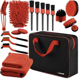 Kit detailing auto set 19 pezzi con borsa