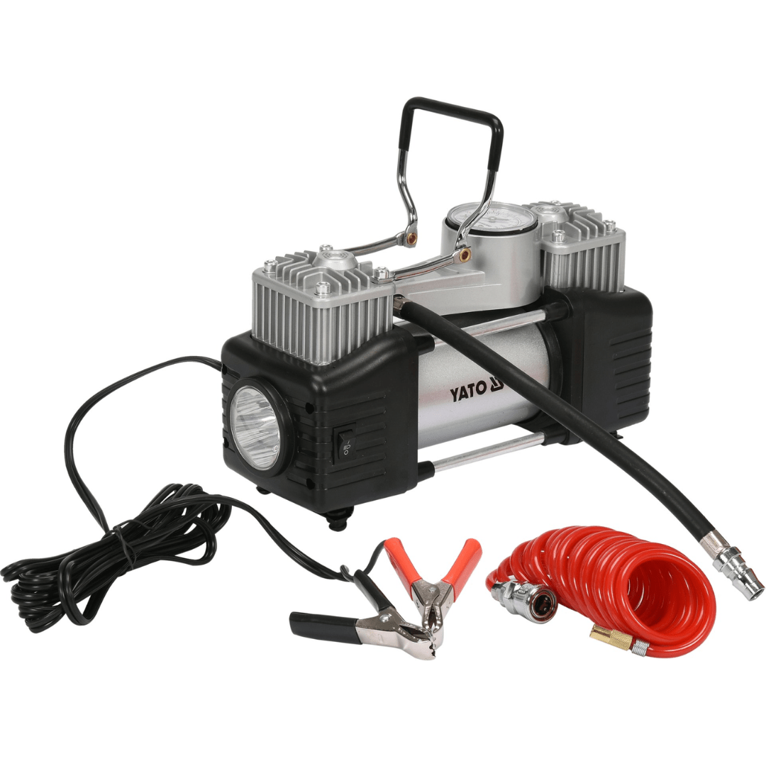 Compressore Auto Yato 12V 250W 150 PSI con LED e Morsetti