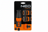 Set Lancia e Raccordi Rapidi Neo Tools 4 Pezzi Lancia Regolabile Aquastop