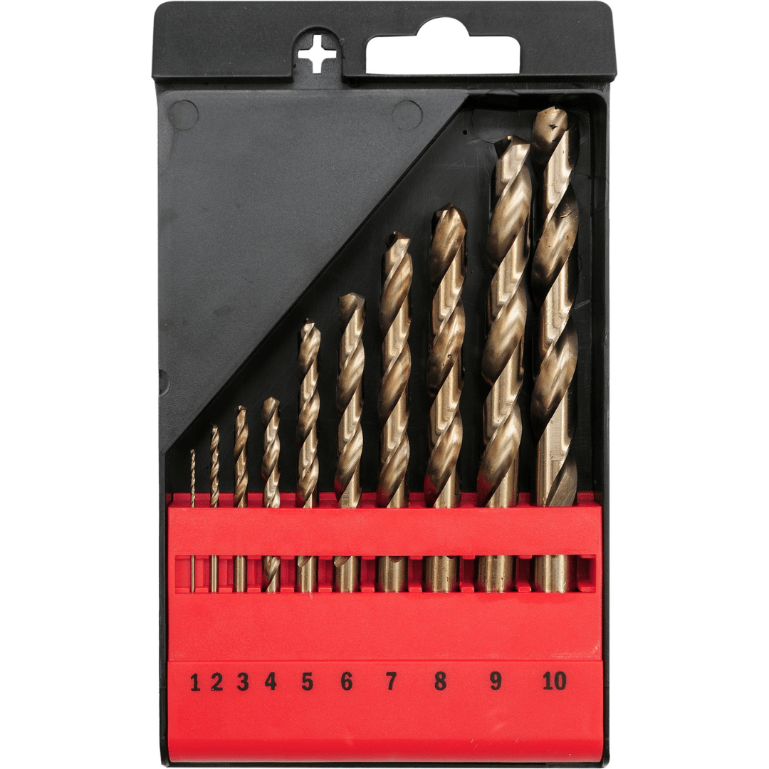 Set Punte HSS elicoidali per Metallo 1-10 mm 10 Pezzi
