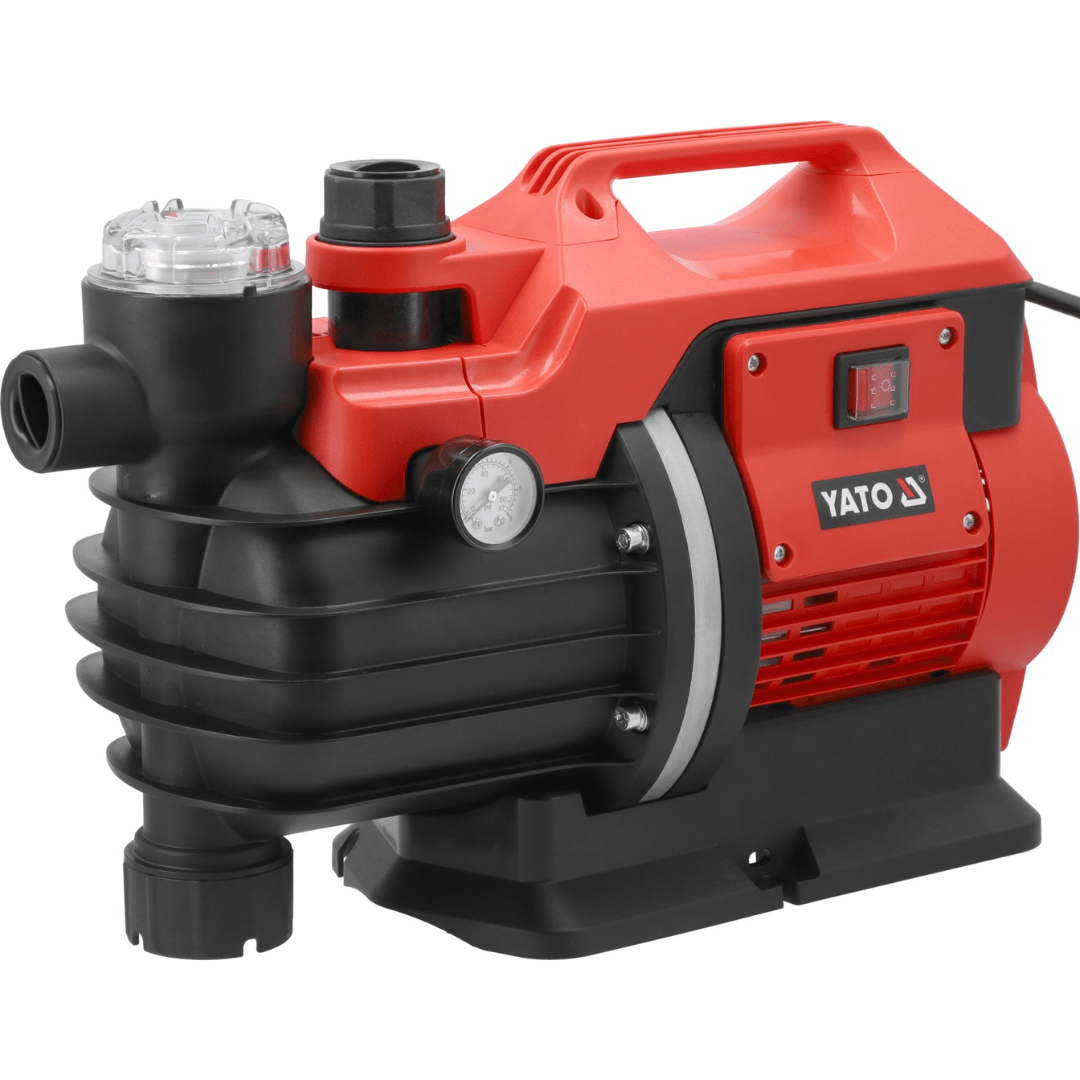 Pompa da Giardino Yato 1300W 5000 l/h 5,3 Bar con Manometro