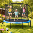 Trampolino da giardino con rete e scala