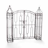 Cancello da Giardino in Metallo 170 x 163 cm Stile Decorativo Bronzo Antico