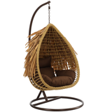 Poltrona Sospesa da Giardino Aztec con Cuscino Incluso Design Naturale
