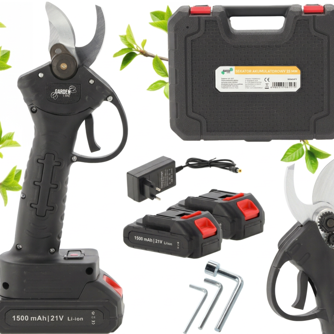 Forbice Elettrica Potatura Garden Line 21V 25mm Brushless 2 Batterie 600W
