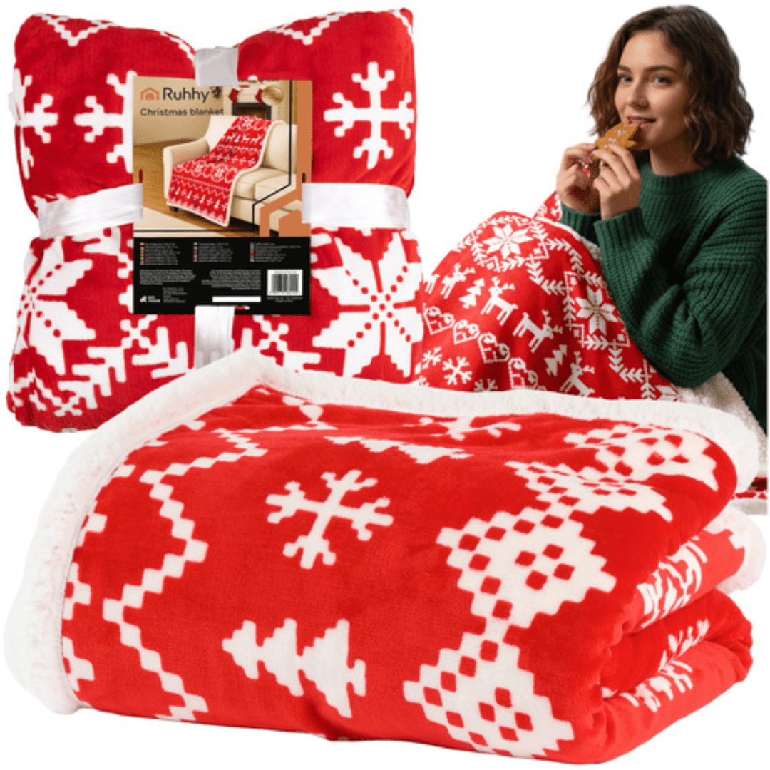 Coperta Natalizia Double-Face Ruhhy 130×170 cm
