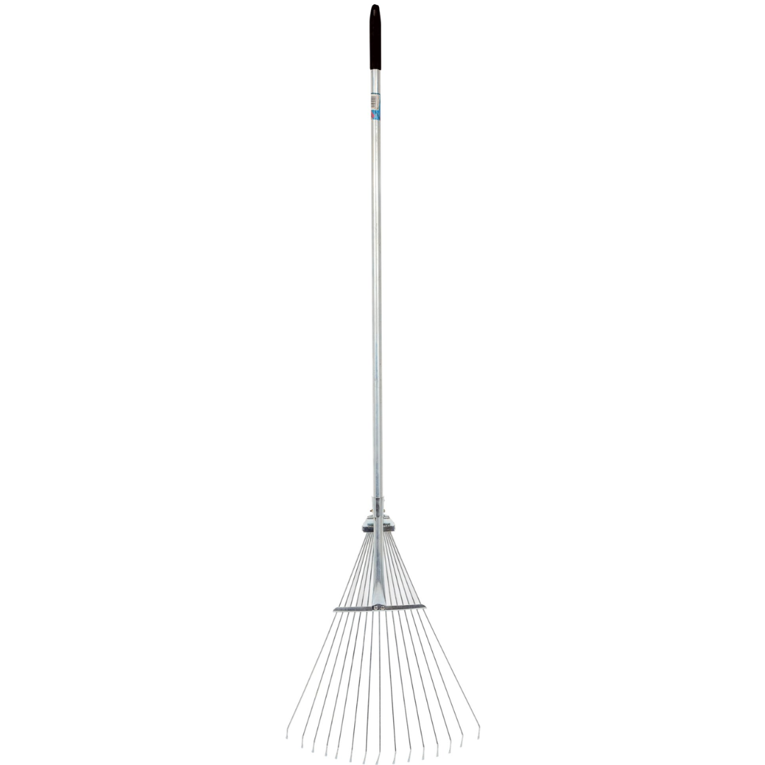 Rastrello da Giardino Regolabile 15 Denti Larghezza 53cm Metallo Leggero