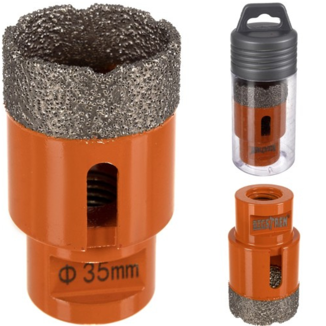 Fresa a Tazza Diamantata 35mm M14 Foretto Smerigliatrice Foratura a Secco