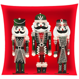 Federa Natalizia Decorativa 45 × 45 cm – Motivo Schiaccianoci