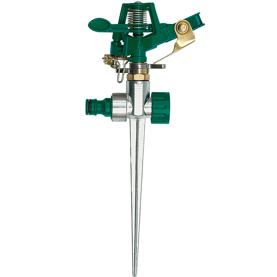 Irrigatore a Impulso 45°–360° – Picchetto in Lega di Zinco, Raggio fino a 24 m FLO