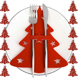 Portaposate Alberi di Natale Ruhhy Set da 12 Pezzi in Feltro Rosso