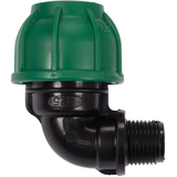 Adattatore a Gomito 90° PE 25 x 1/2" GZ – Filetto Maschio, Polipropilene 10 BAR FLO