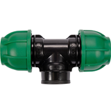 Raccordo a T per Tubi PE 32 mm x 1" x 32 mm – Attacco Centrale Femmina GW, Polipropilene 10 BAR FLO