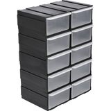 Cassetti da Officina 225x155x100 mm – Modulo con 10 Cassetti per Minuteria e Utensili